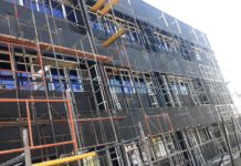 Inspeção do trabalho de MT interdita andaime em obra de reforma no prédio da SES